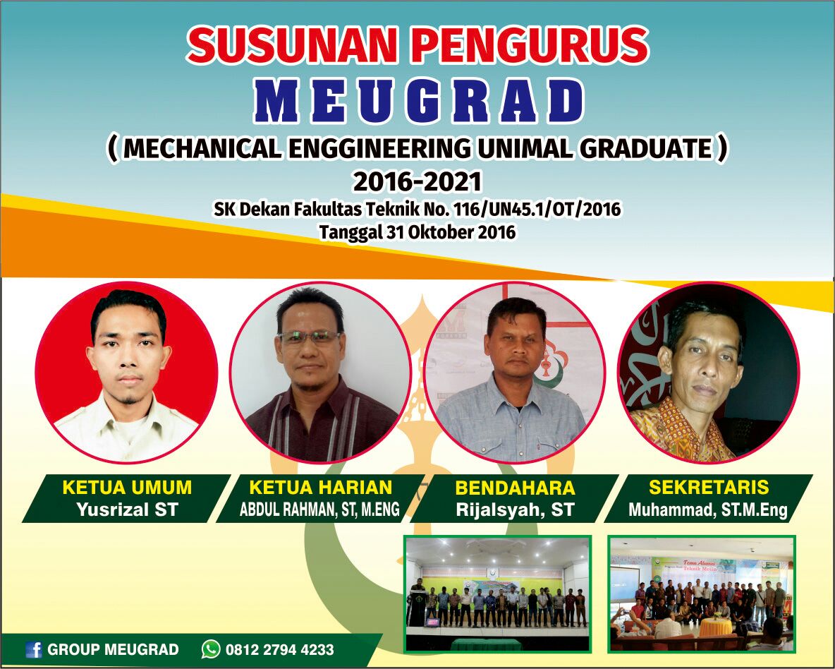 susunan pengurus meugrad